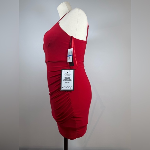 City Studios Macy’s juniors v-neck wrap-skirt bodycon dress XL red - Picture 4 of 6
